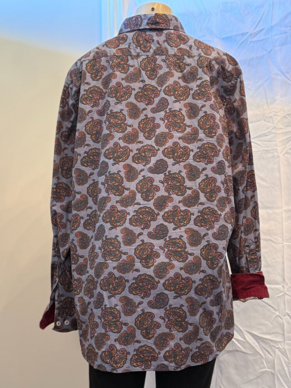 Daniel Cremieux Long Sleeve Paisley print Button down shirt Men's XL - Picture 5 of 6